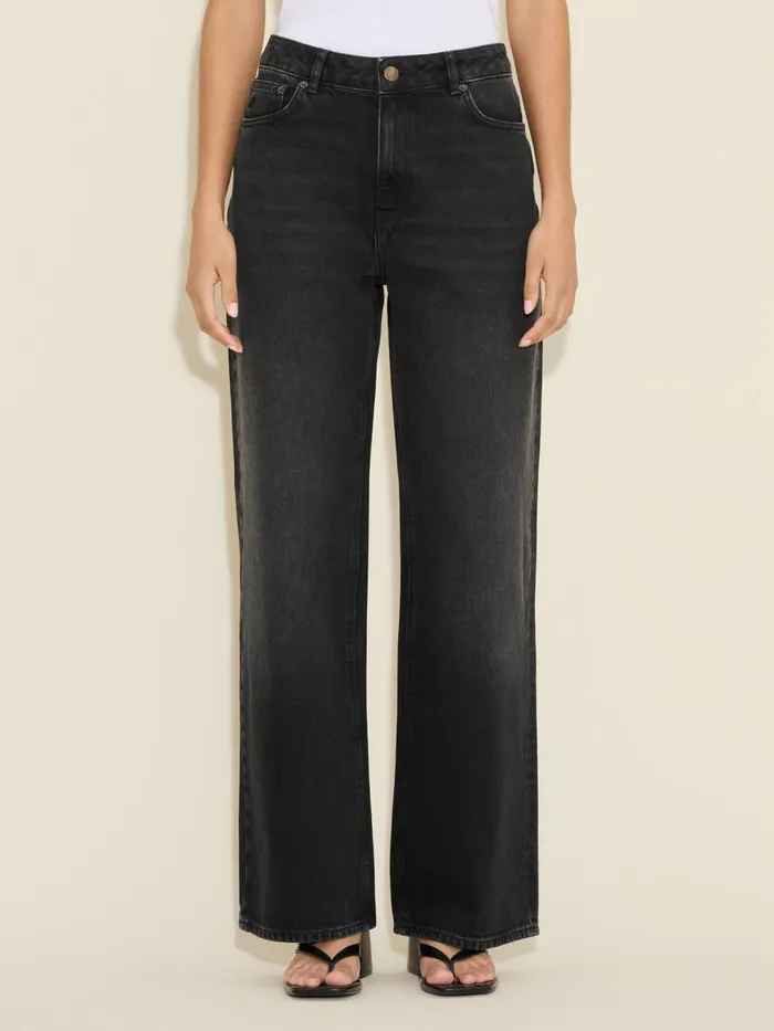 Trousers and Shorts Women Holzweiler W Wide Jeans Black Washed