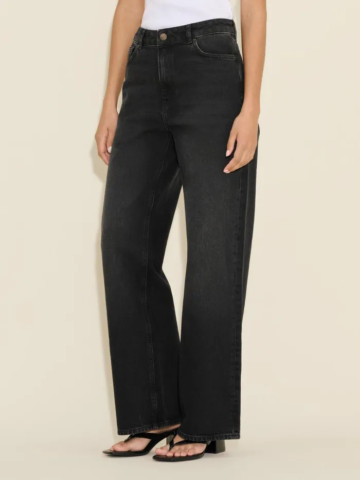 Trousers and Shorts Women Holzweiler W Wide Jeans Black Washed