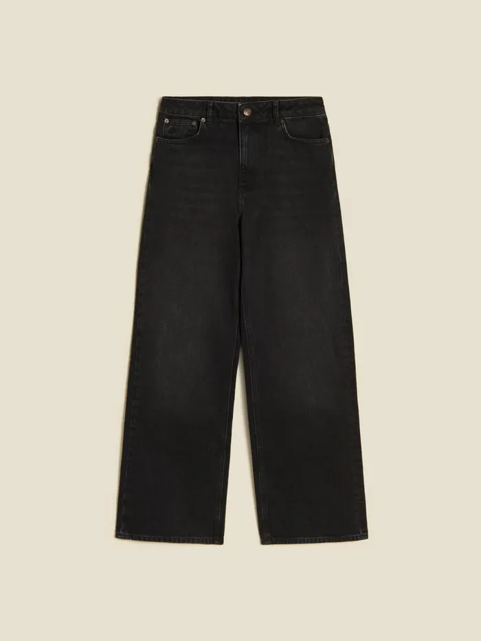Trousers and Shorts Women Holzweiler W Wide Jeans Black Washed