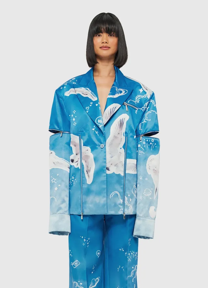 Two Piece Sets Brielle Blazer 8211 Aerial Print 8211 LEO LIN Women