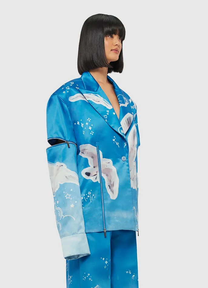Two Piece Sets Brielle Blazer 8211 Aerial Print 8211 LEO LIN Women