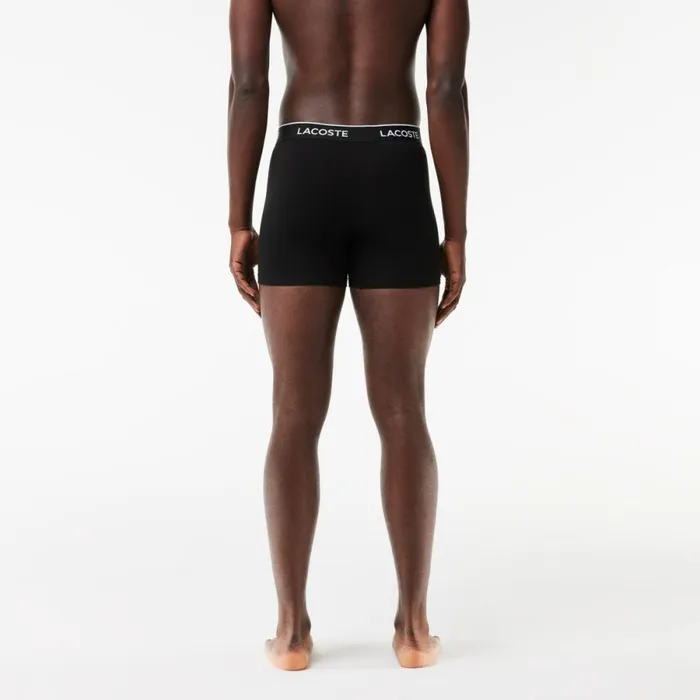 Underwear and Socks Men Lacoste Mens Long Stretch Cotton Boxer Brief 3Pack Black 031