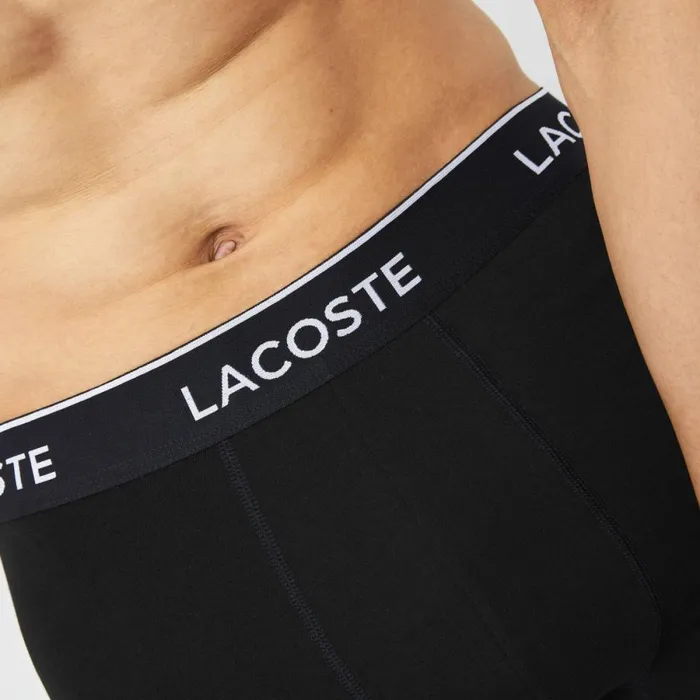Underwear and Socks Men Lacoste Mens Long Stretch Cotton Boxer Brief 3Pack Black 031