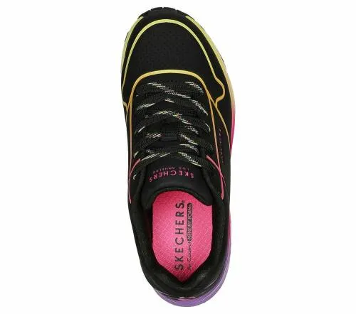 Uno Gen1 8211 Pop Of Neon Black Multi Kids SKECHERS Big Kids UK Sizes 36