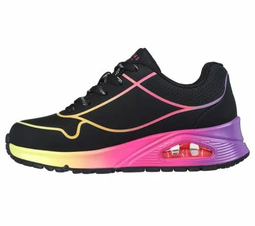 Uno Gen1 8211 Pop Of Neon Black Multi Kids SKECHERS Big Kids UK Sizes 36