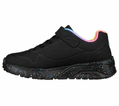 Uno Lite 8211 Rainbow Specks Black Multi Kids SKECHERS Kids UK Sizes 9525