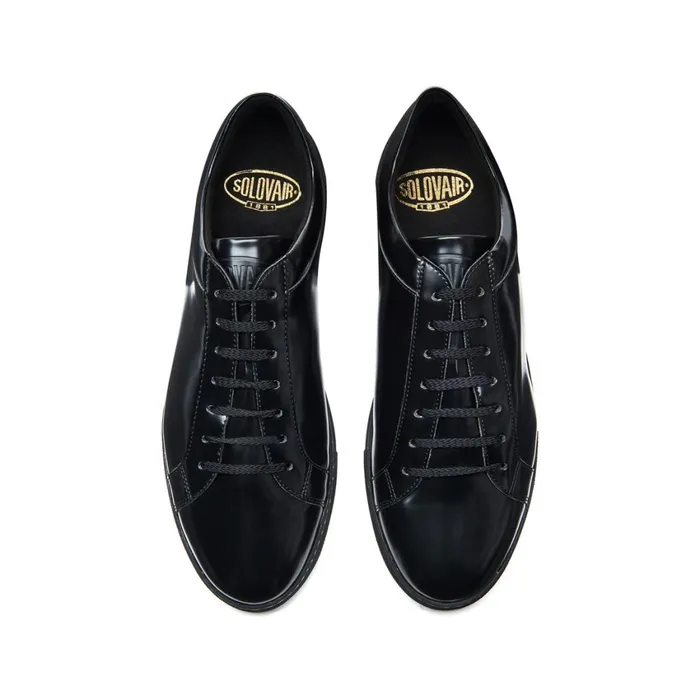 VeganMenWomen Solovair Sneakers Black Vegan Sneaker 070