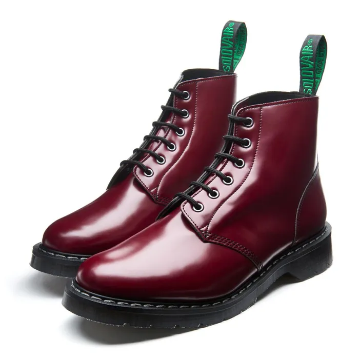 Vegan Solovair Astronaut Boots Merlot Vegan 6 Eye Astronaut Boot
