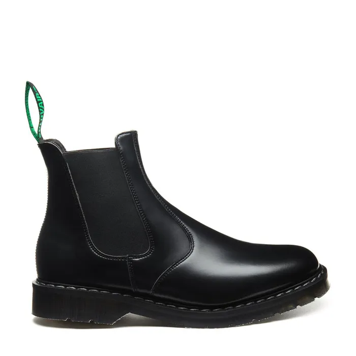 Vegan Solovair Dealer Boots Black Vegan HiShine Dealer Boot