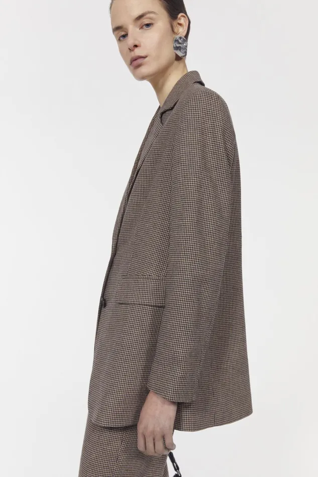 Viola Hounds Blazer Brown Beige Women Rodebjer Sets and Suits