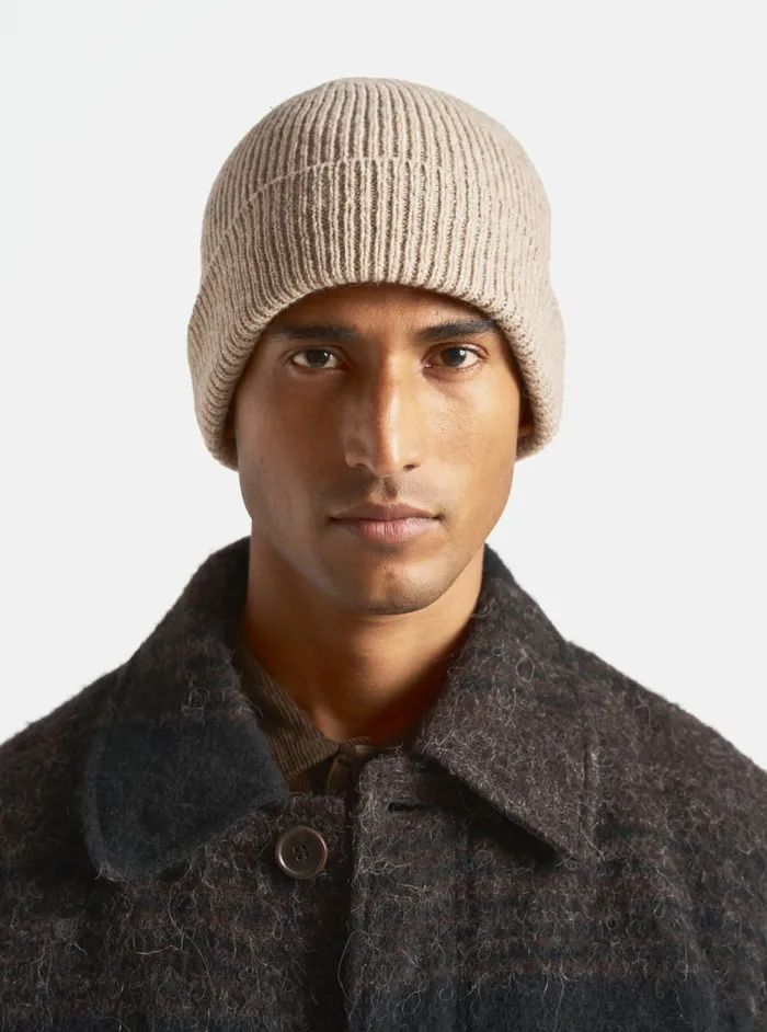 Watch Cap In Fawn Eco Wool Men Universal Works Hats