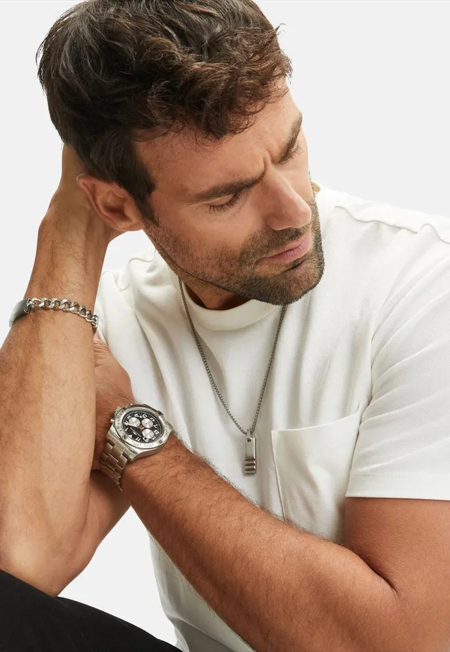 Watch Men FYNCHHATTON Watch With Stainless Steel Band Silver Watch Men FYNCHHATTON Watch With Stainless Steel Band Silver
