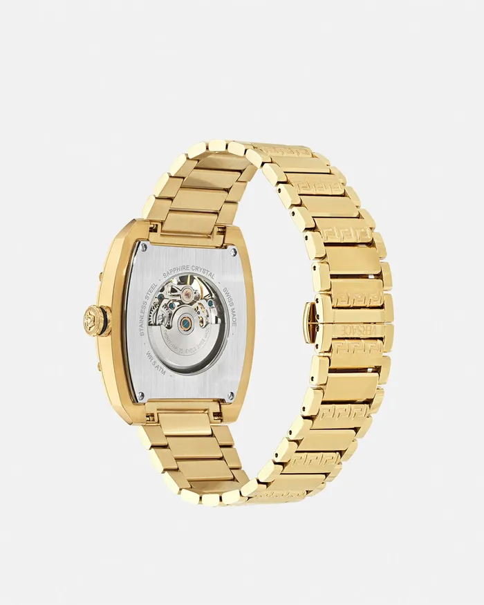Watches Men Versace Dominus Skeleton Watch Gold