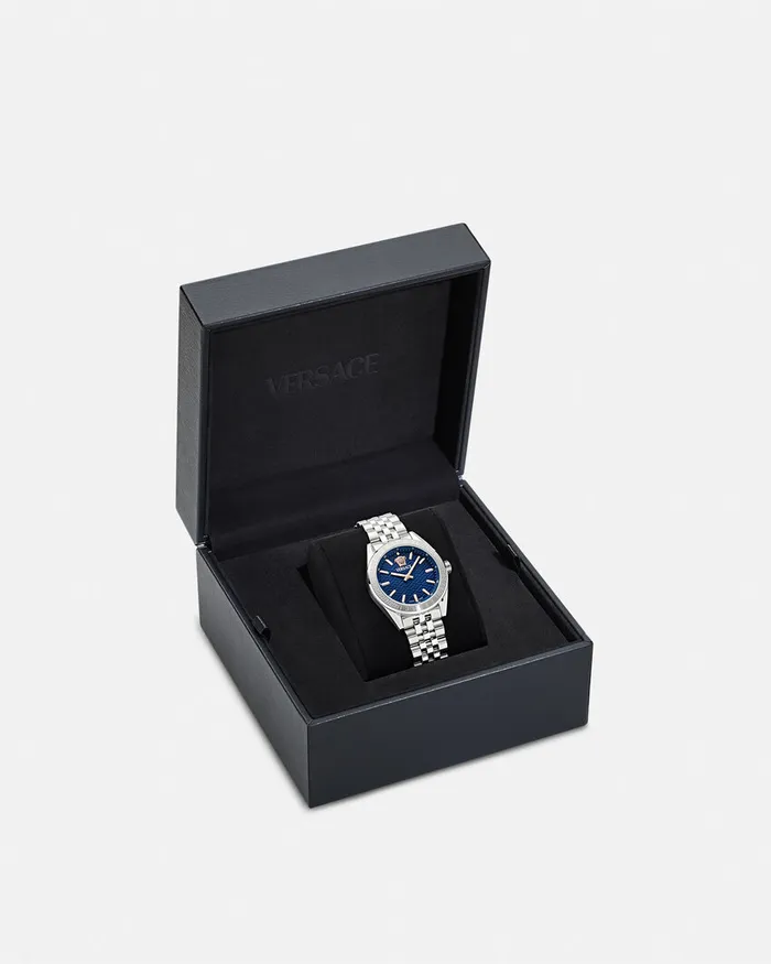 Watches Women Versace VCode Lady Watch Bluesilver