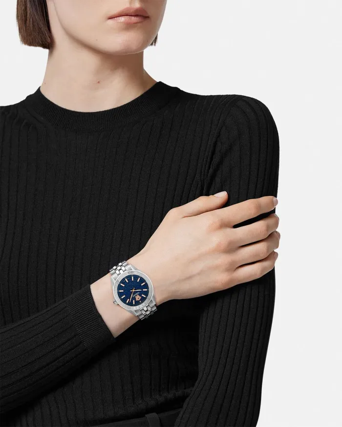 Watches Women Versace VCode Lady Watch Bluesilver