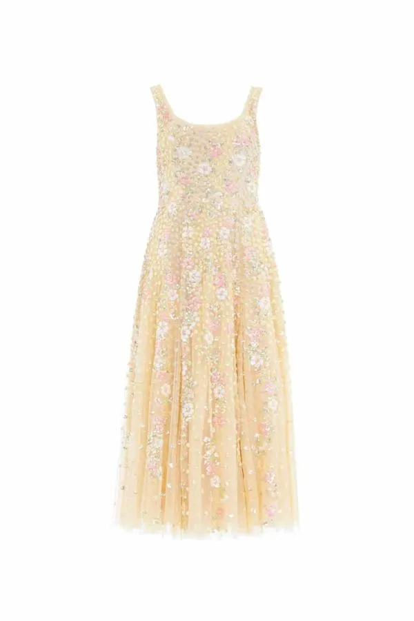 WeddingKIDSWomen Needle and Thread Confetti Scoop Neck Ballerina Dress Yellow WeddingKIDSWomen Needle and Thread Confetti Scoop Neck Ballerina Dress Yellow