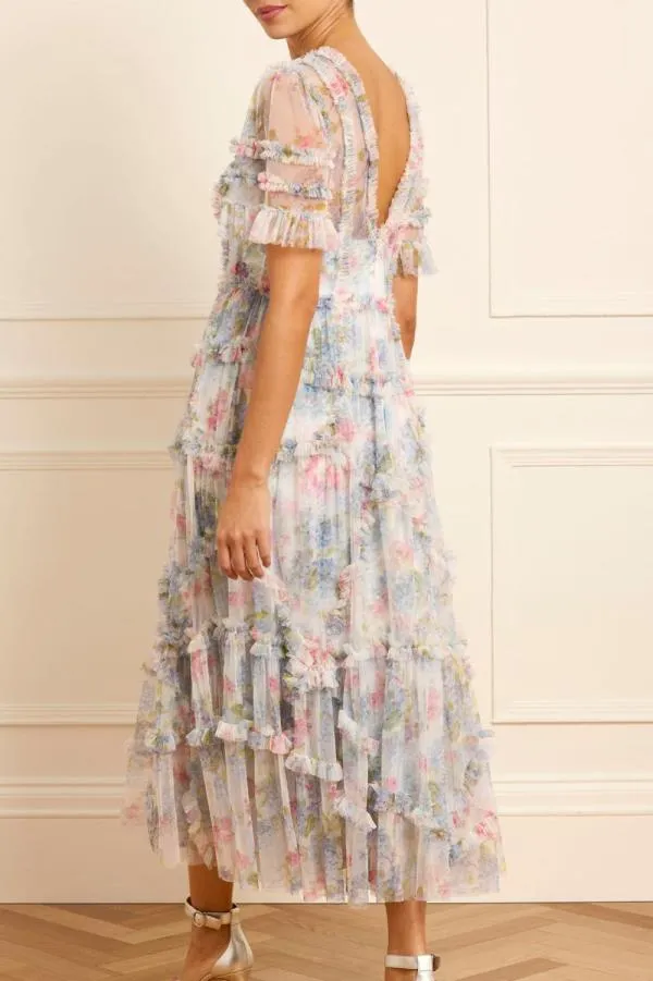 WeddingWomen Needle and Thread Hydrangea Ruffle Ballerina Dress Multi WeddingWomen Needle and Thread Hydrangea Ruffle Ballerina Dress Multi