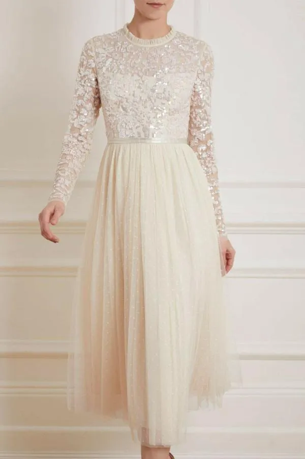 WeddingWomen Needle and Thread Tempest Bodice Ballerina Dress Champagne