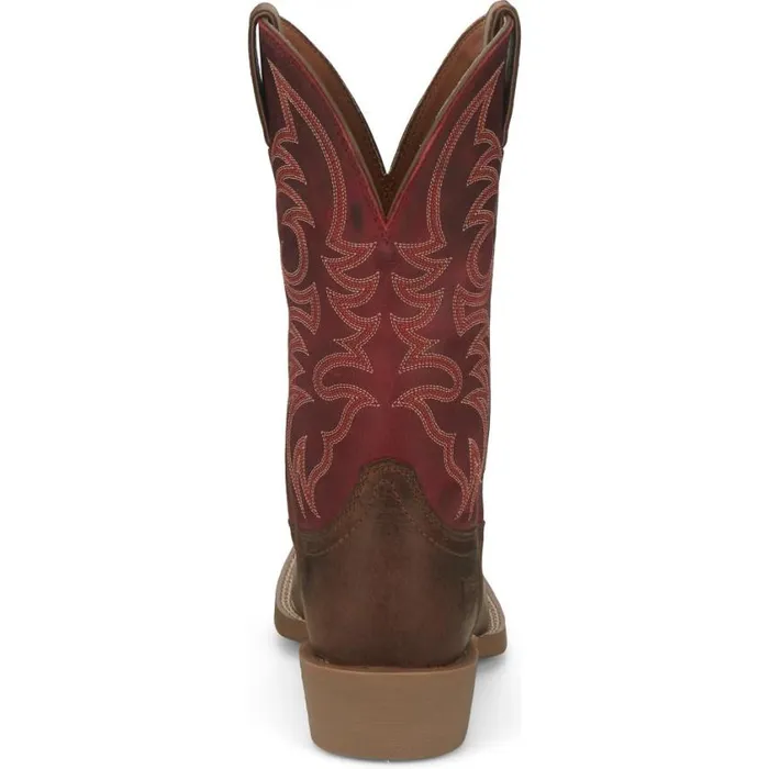 Western Men Justin Boots Muley 12034 Western Boot Brown Red 040brown041