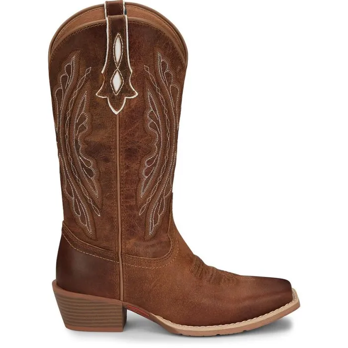 Western Women Justin Boots Rein 12034 Western Boot Waxy Tan 040tan041