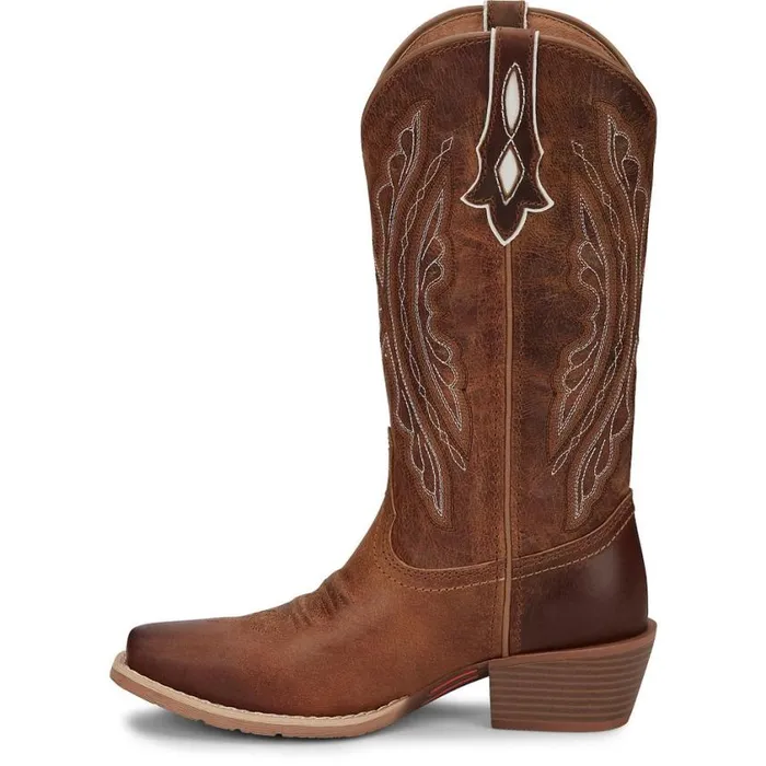 Western Women Justin Boots Rein 12034 Western Boot Waxy Tan 040tan041