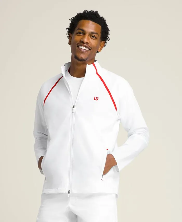 Wilson Outerwear Men Elite Tennis Performance Jacket 8211 Bright White