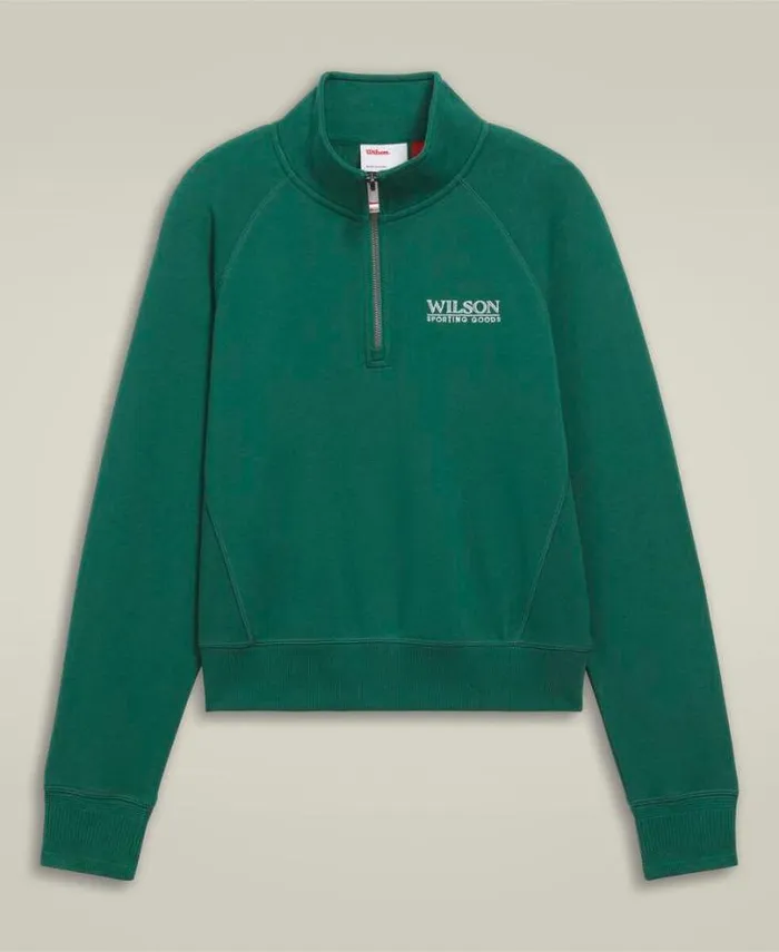 Wilson Outerwear Women Sideline HalfZip 8211 Club Green Wilson Outerwear Women Sideline HalfZip 8211 Club Green