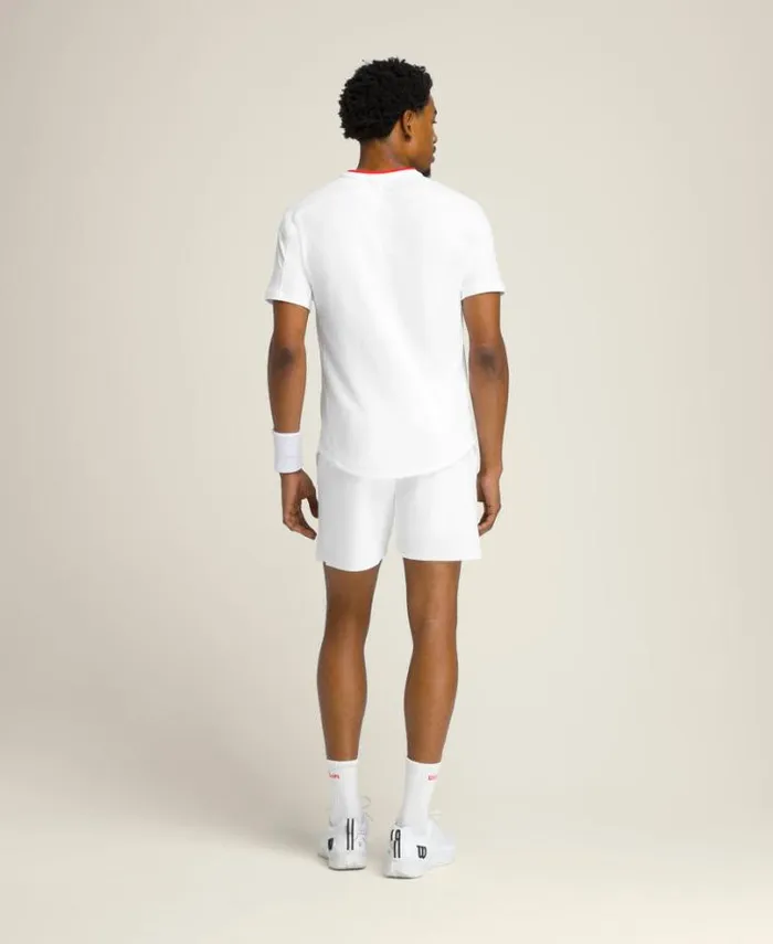 Wilson Shorts Men Peak Tennis Short Unlined 8211 Bright White Wilson Shorts Men Peak Tennis Short Unlined 8211 Bright White