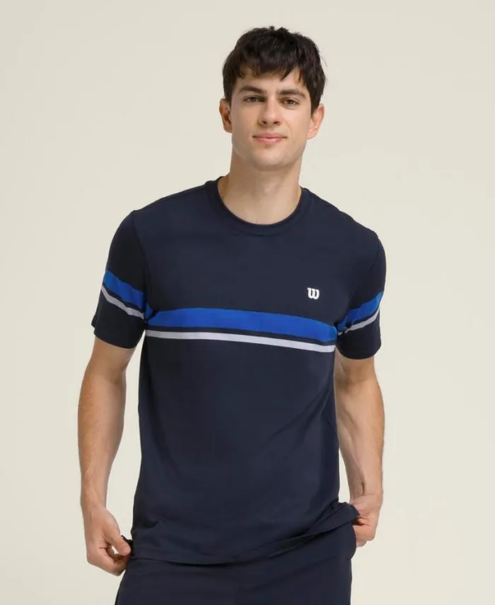 Wilson Tees Men All Seasons Striped Tee 8211 Classic Navy
