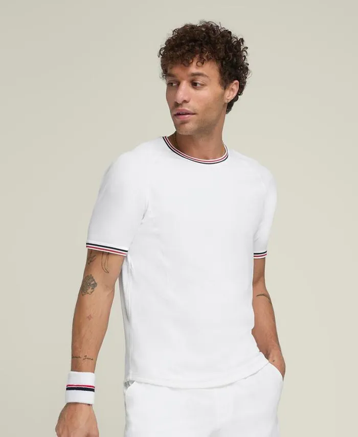Wilson Tees Men Court Performance Crew 8211 Bright White