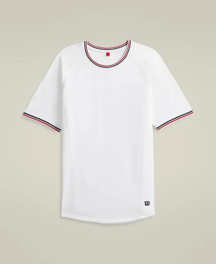Wilson Tees Men Court Performance Crew 8211 Bright White