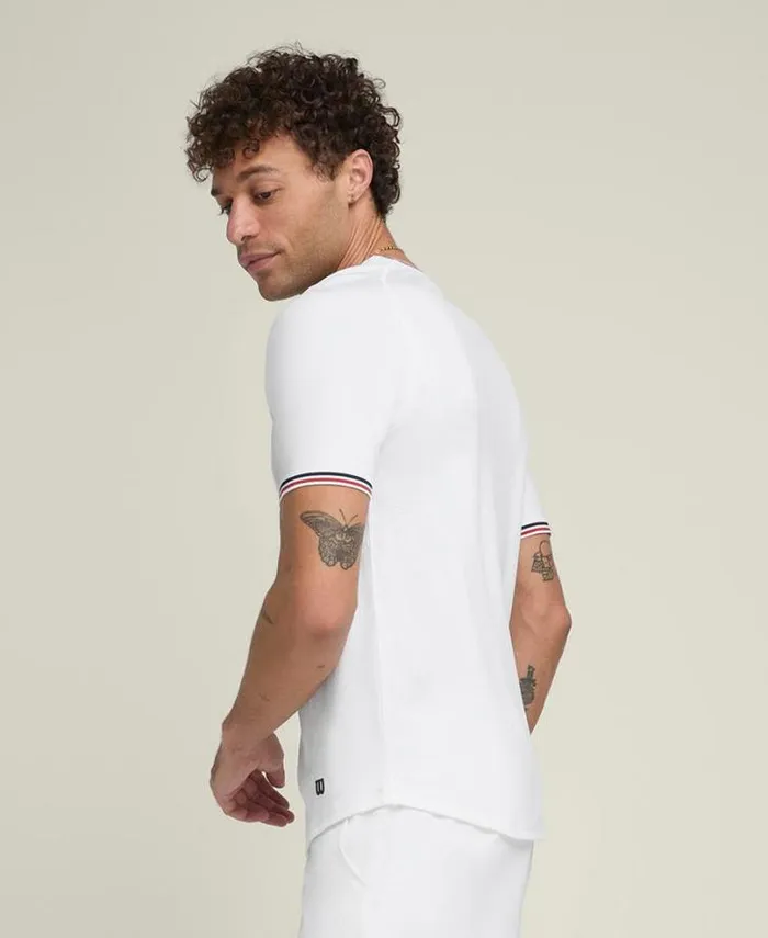 Wilson Tees Men Court Performance Crew 8211 Bright White