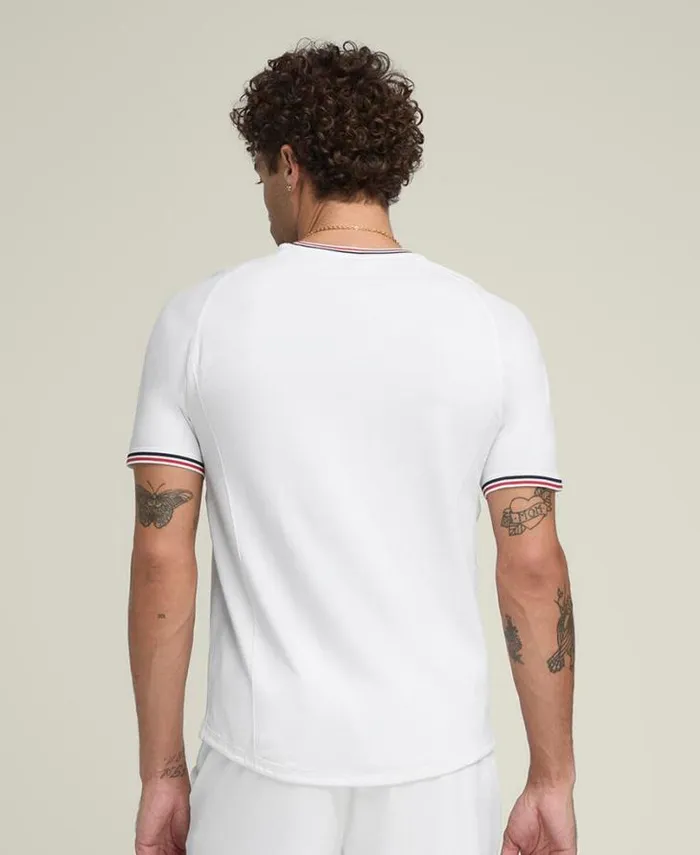 Wilson Tees Men Court Performance Crew 8211 Bright White