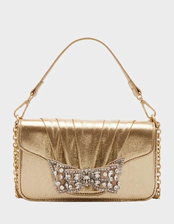 Women 3D BOW FLAP BAG GOLD Gold Betsey Johnson
