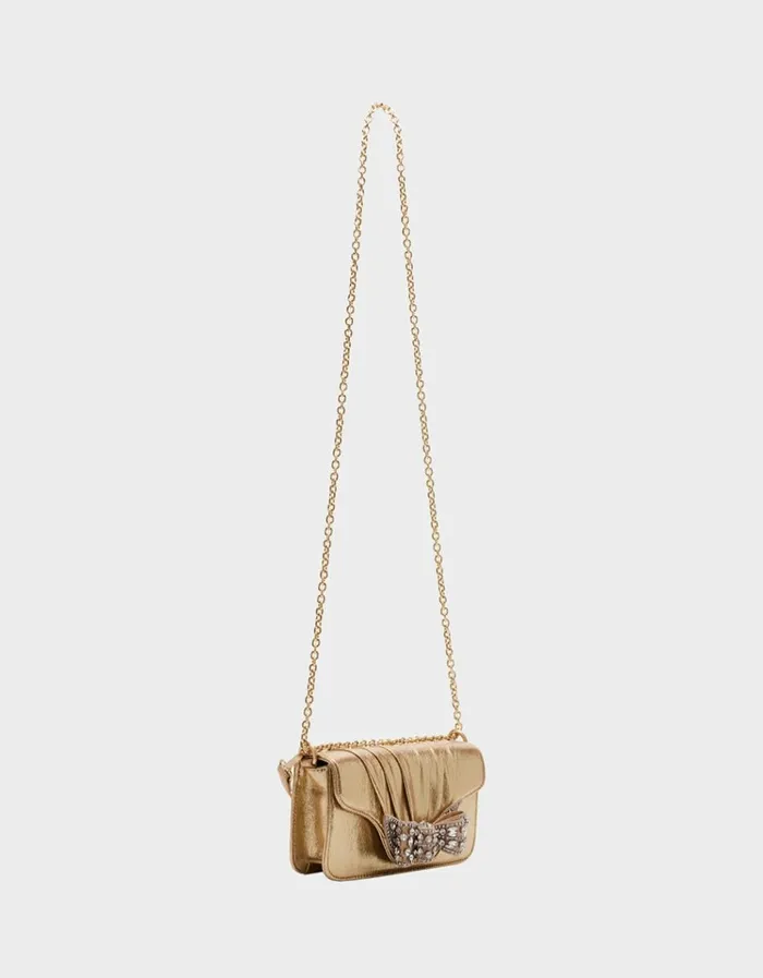 Women 3D BOW FLAP BAG GOLD Gold Betsey Johnson Women 3D BOW FLAP BAG GOLD Gold Betsey Johnson