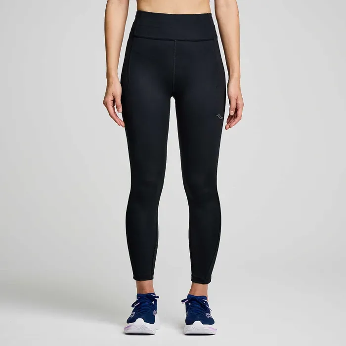 Women8217s Fortify Crop Tight Black Women Bottoms Saucony