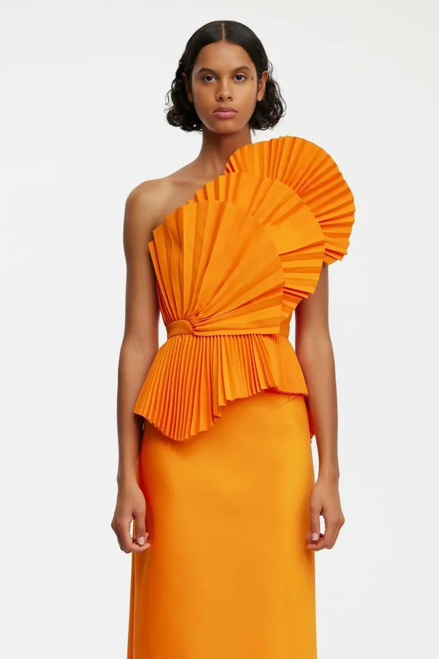 Women ABBOTSFORD TOP Neon Tangerine Acler Tops