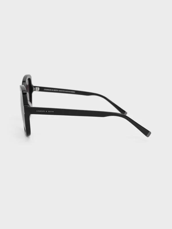 Women Acetate Butterfly Sunglasses 8211 Black CHARLES and KEITH Butterfly