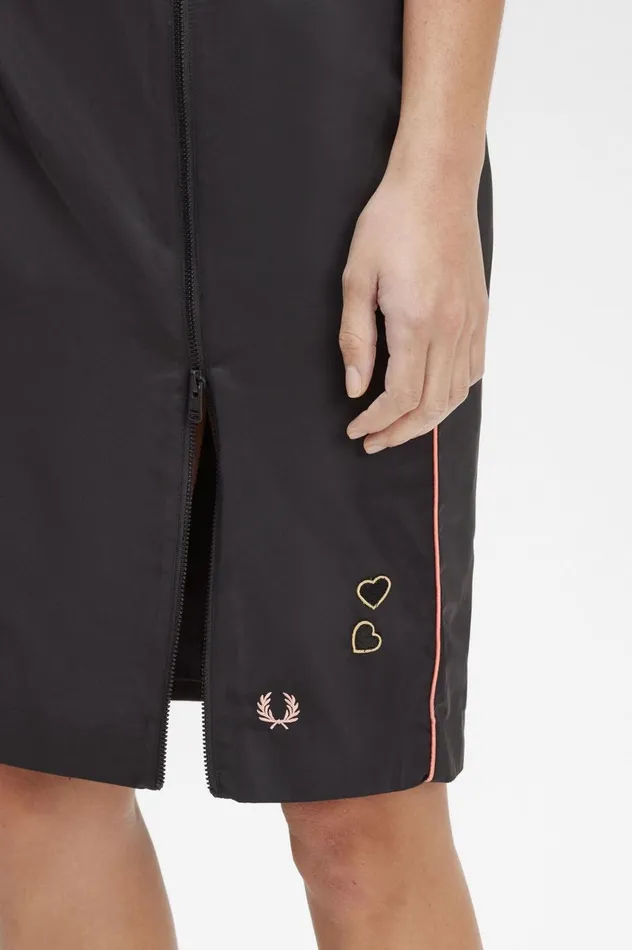 Women Amy Winehouse FoundationZip Detail Skirt Black Fred Perry Trousers and Skirts
