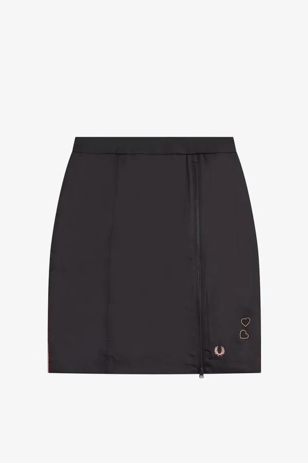 Women Amy Winehouse FoundationZip Detail Skirt Black Fred Perry Trousers and Skirts