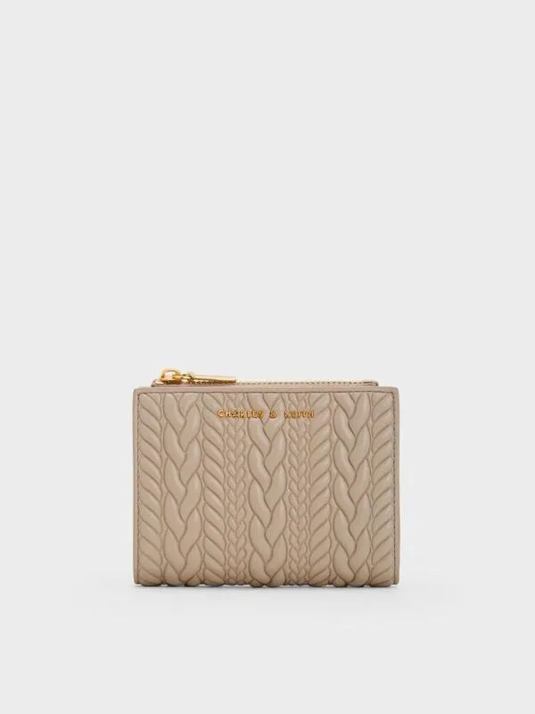 Women Apolline Textured TopZip Wallet 8211 Taupe CHARLES and KEITH Small Wallets Women Apolline Textured TopZip Wallet 8211 Taupe CHARLES and KEITH Small Wallets
