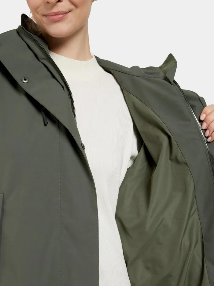 Women Astrid Parka Long Deep Green Didriksons Autumn Jackets