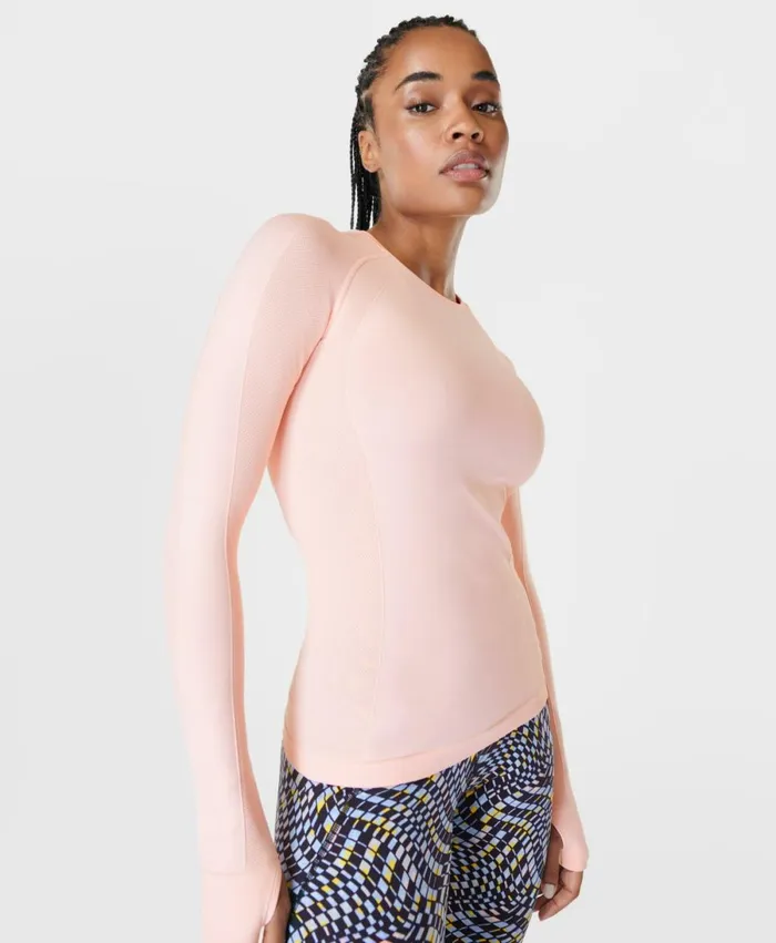 Women Athlete Seamless Gym Long Sleeve Top Sorbet Pink Sweaty Betty Long Sleeve Tops Women Athlete Seamless Gym Long Sleeve Top Sorbet Pink Sweaty Betty Long Sleeve Tops