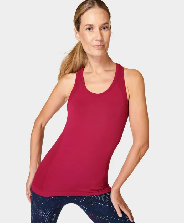 Women Athlete Seamless Gym Vest Vamp Red Sweaty Betty Vest Tops