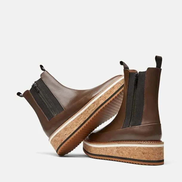 Women BAYA Wood Brown Clergerie Ankle Boots