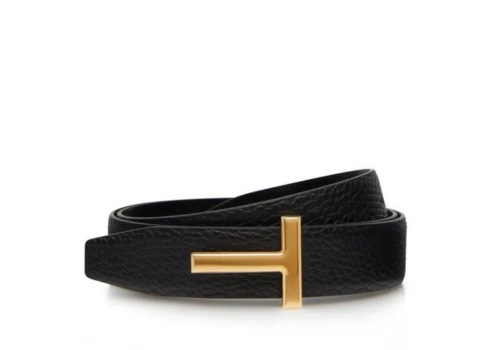 Women Belts Tom Ford Leather T Belt Reversible 30 Mm Black