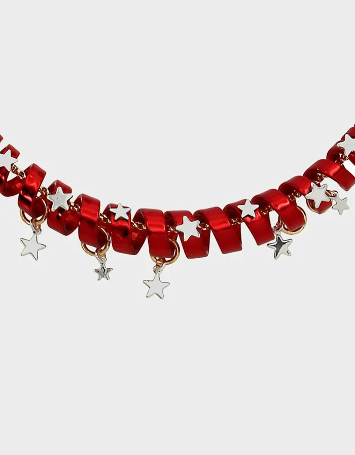 Women BETSEYS HOLIDAY COIL NECKLACE RED Red Betsey Johnson Women BETSEYS HOLIDAY COIL NECKLACE RED Red Betsey Johnson