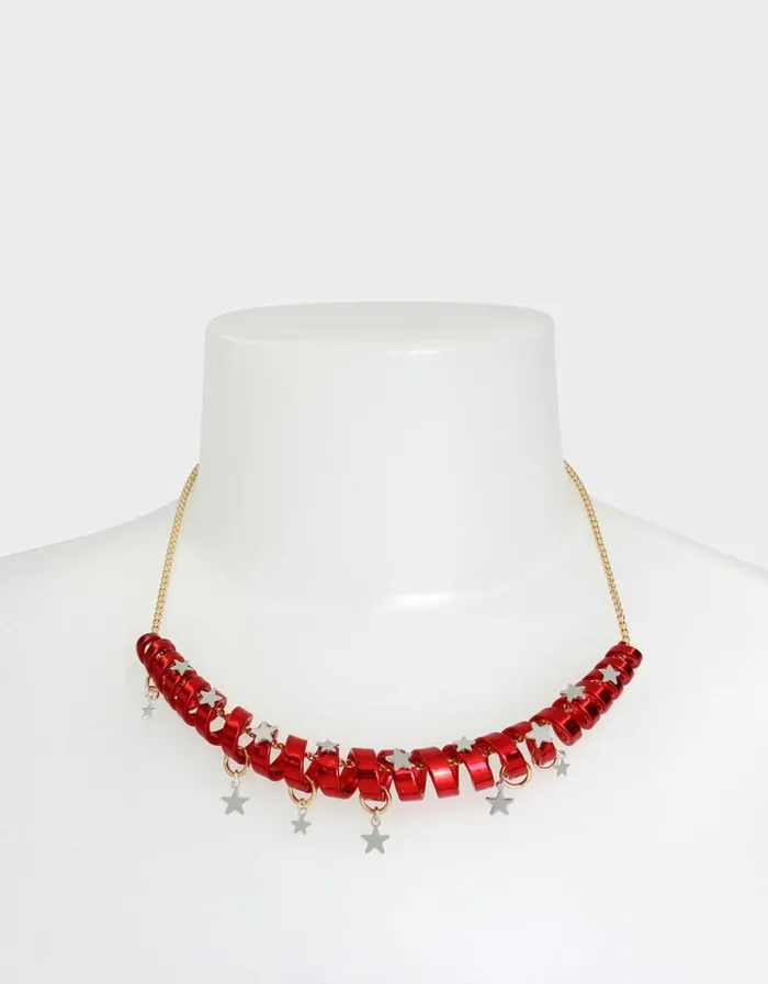 Women BETSEYS HOLIDAY COIL NECKLACE RED Red Betsey Johnson Women BETSEYS HOLIDAY COIL NECKLACE RED Red Betsey Johnson