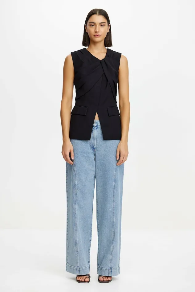 Women BEWICK VEST Black Acler Tops