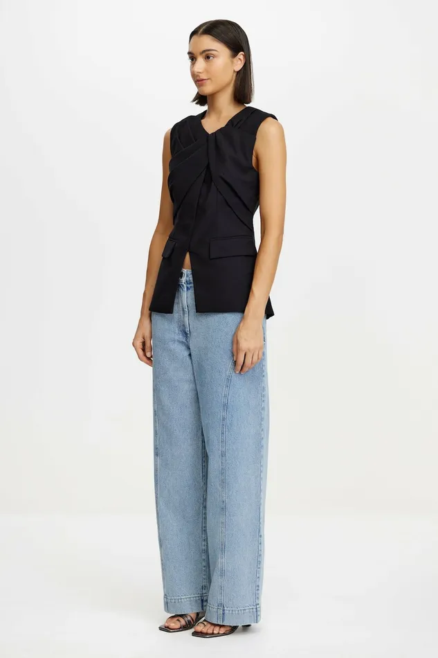 Women BEWICK VEST Black Acler Tops